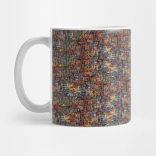 Colorful houses in Manarola pattern design Mug